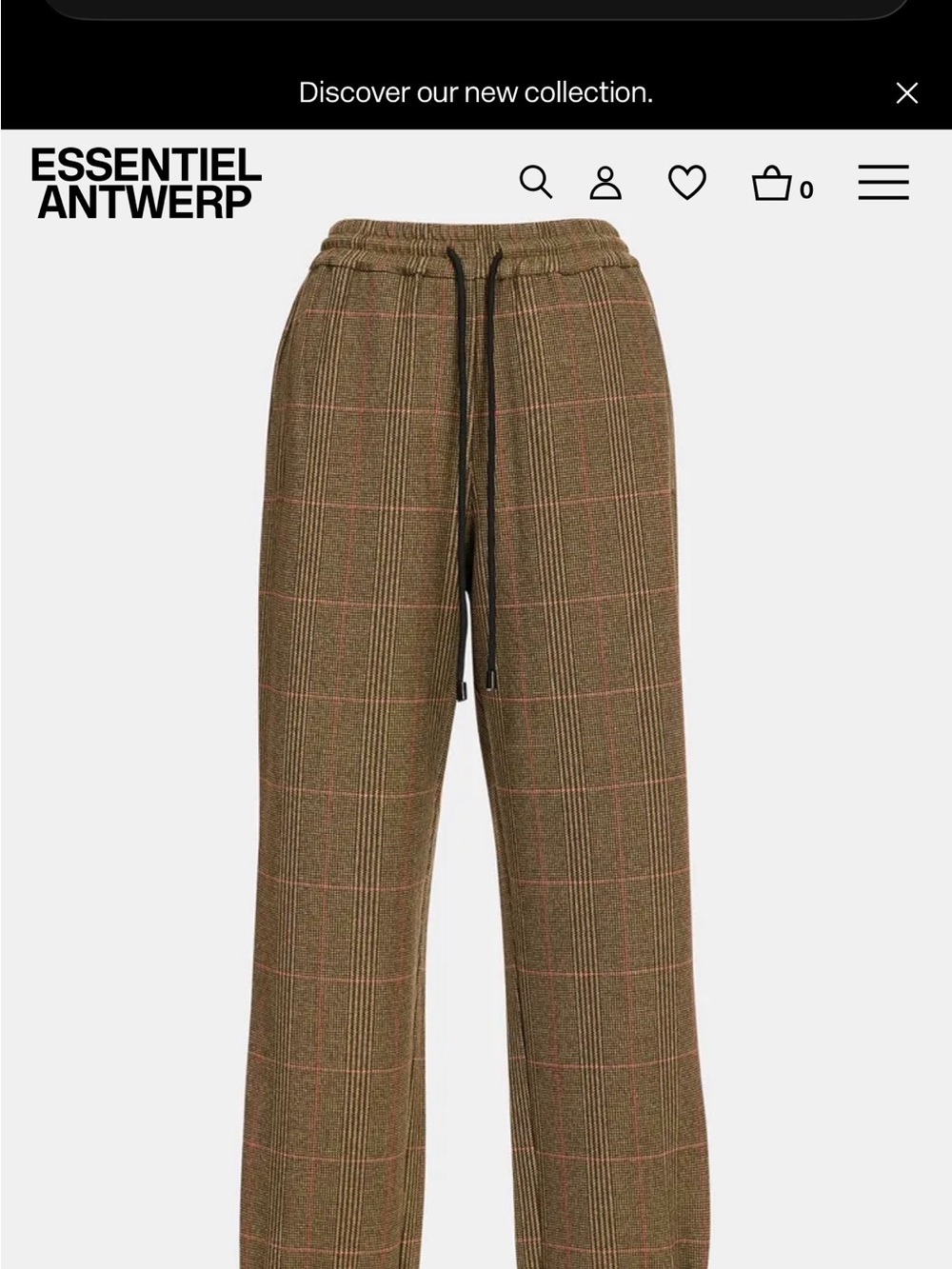Essential Antwerp Cosha Plaid Drawstring Pants 

Excellent Condition